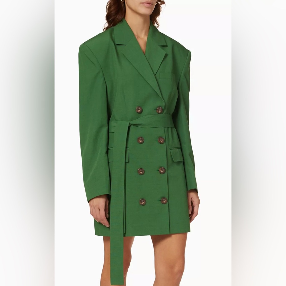 BOUGUESSA
Haya Blazer Dress in Linen Blend oversized Small